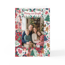 Festliche Frohe und Helle Foto-Weihnachtskarte