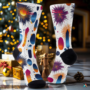 Festliche Funken-Socken mit Farbverlauf-Formen Socken