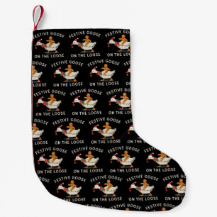 Festliche Gans auf freiem Fuß Weihnachtslebkuchen  Kleiner Weihnachtsstrumpf