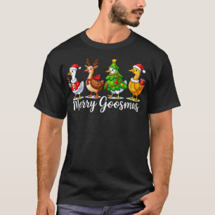 Festliche Gänsefamilien-Weihnachten T-Shirt