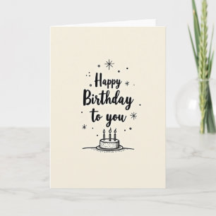 Festliche Geburtstag-Skizzekarte Karte