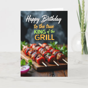 Festliche Geburtstags-Grillspieß-Karte Karte