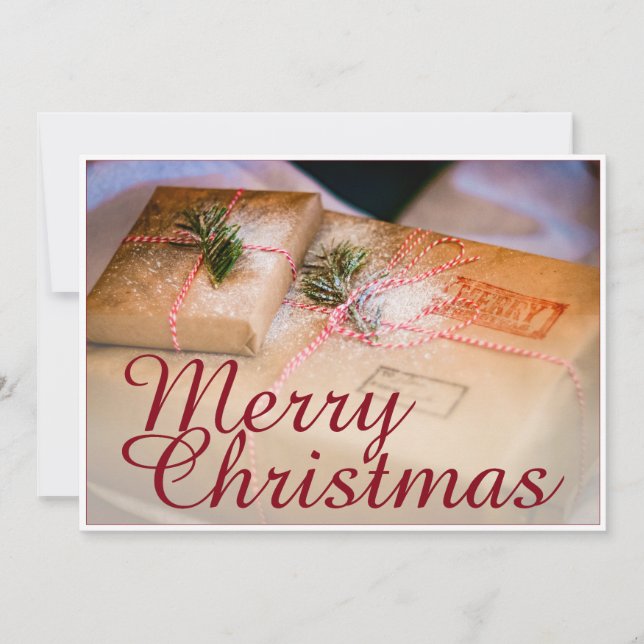 Festliche Geschenke als Weihnachtsmotiv (Vorderseite)