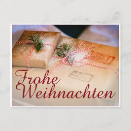 Festliche Geschenke als Weihnachtsmotiv Feiertagspostkarte