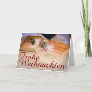 Festliche Geschenke als Weihnachtsmotiv Karte