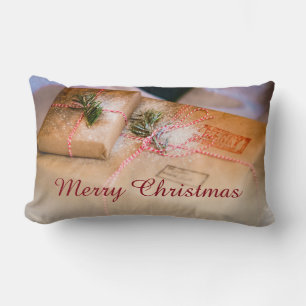 Festliche Geschenke als Weihnachtsmotiv Lendenkissen