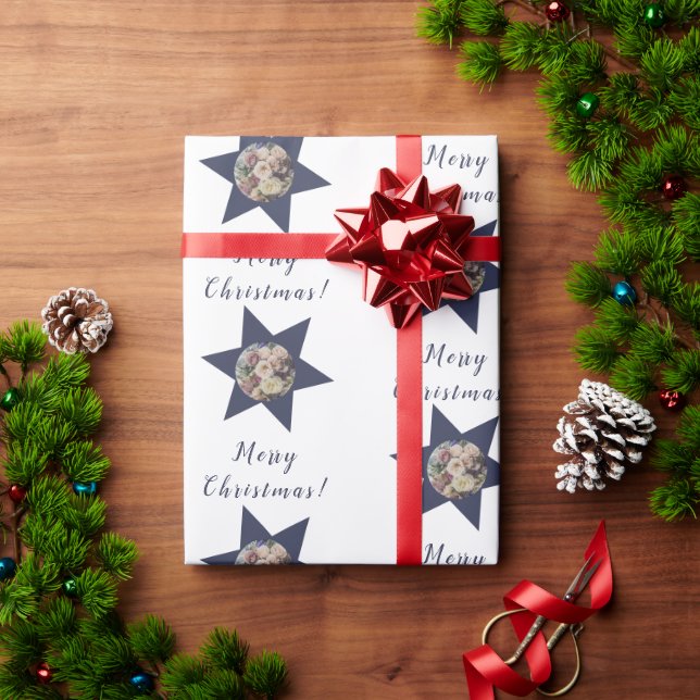 🎄 festliche Geschenke mit individuellem Frohen We Geschenkpapier (Feiertagsgeschenk)