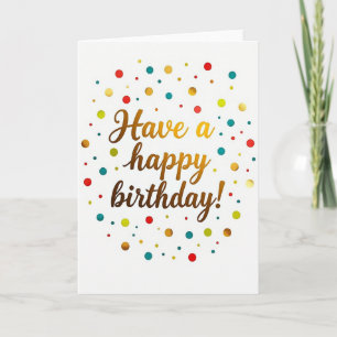 Festliche Gold-Schriftkarte Karte