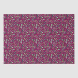 Festliche Grüne Elegant Floral Burgund Weihnachten Seidenpapier
