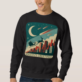 Festliche Grüße (1) Retro-Stadtansicht-Kunst Sweatshirt