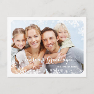 Festliche Grüße - Schneeflocken Postkarte