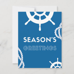 Festliche Grüße zur Weihnachtszeit Maritime Weihna Feiertagskarte