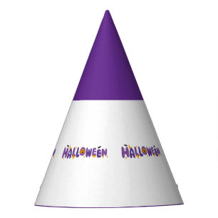 Festliche Halloween Text Royal Lila Handwerksartik Partyhütchen