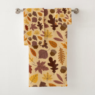 Festliche Herbstleaves Badetuch Set