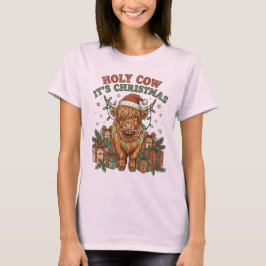 Festliche Highland-Kuh-Weihnachtsfeier T-Shirt