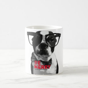 Festliche Hipster-Boston-Terrier-Tasse!! Kaffeetasse