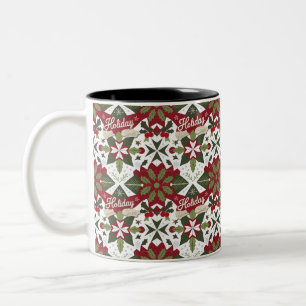 Festliche "Holiday Cheer" Tasse mit Schneeflocken