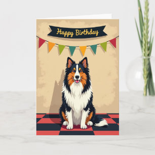 Festliche Hunde-Kunstkarte Karte
