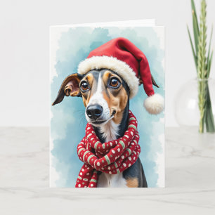 Festliche Hundefoto-Karte Karte