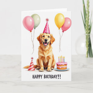 Festliche Hundeparty-Karte Karte