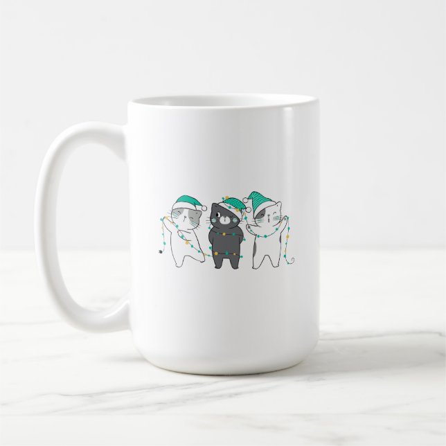 festliche Hüte, Weihnachtslichter Kaffeetasse (Links)