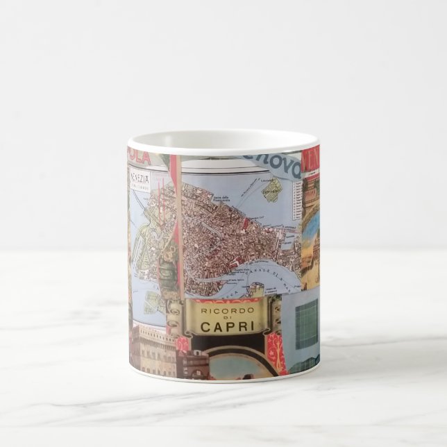 Festliche italienische Collagen-Tasse Kaffeetasse (Mittel)