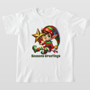 Festliche Jungen Frohe Festtage Weihnachten T-Shirt