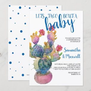 Festliche Kaktus FIESTA-BABYPARTY Einladung