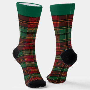 Festliche Karierte Weihnachtssocken mit Namen Socken