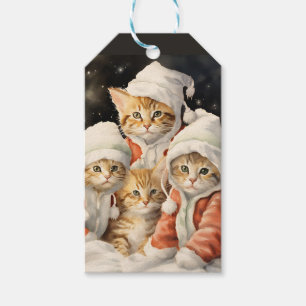 Festliche Kätzchen Geschenkanhänger