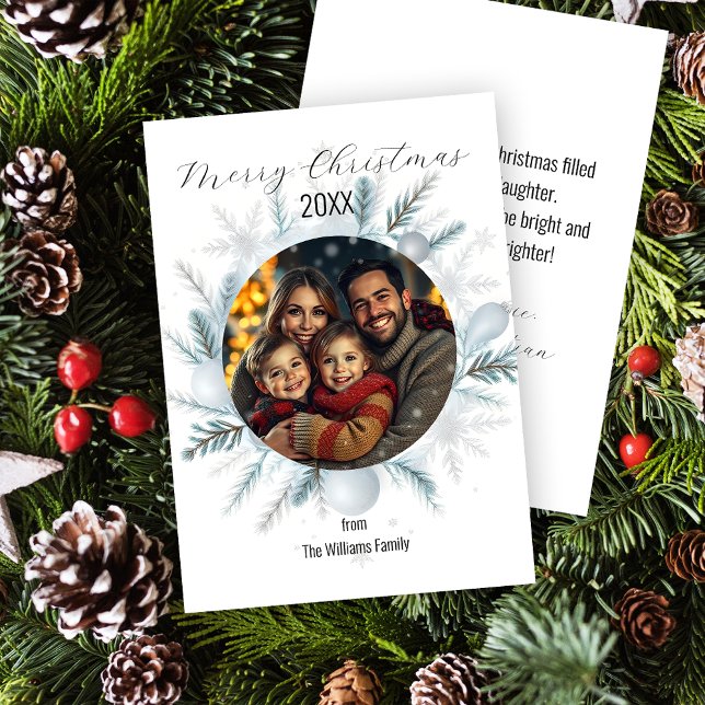 Festliche Kiefernzweige Bauble Foto Weihnachten (Von Creator hochgeladen)