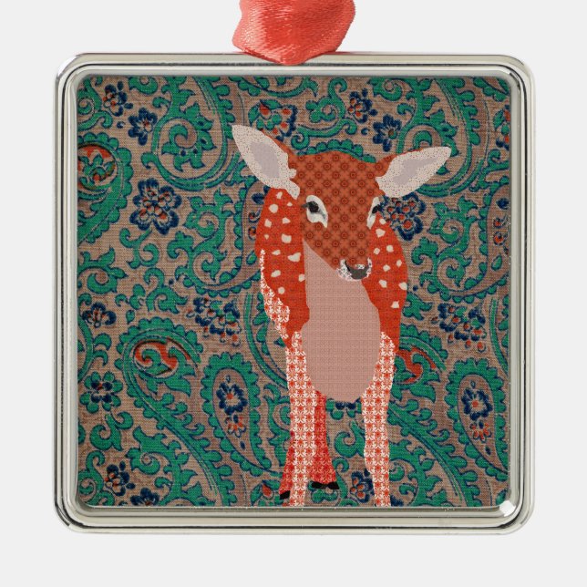 Festliche Kitz-Verzierung Ornament Aus Metall (Vorne)