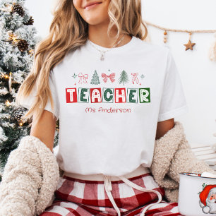 Festliche Kokette Weihnachtslehrerin T-Shirt