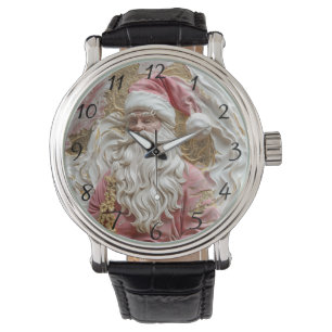 Festliche künstlerische Darstellung von Santa Armbanduhr