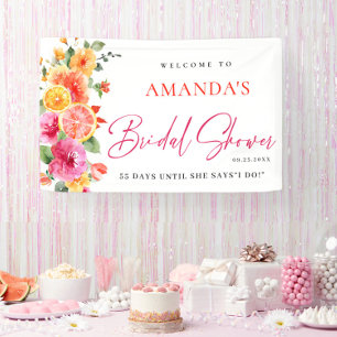 Festliche leuchtende Blumen Florale Zitrus Brautpa Banner
