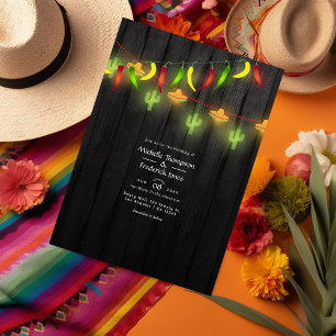 Festliche Lichterkette Cinco de Mayo Fiesta Hochze Einladung