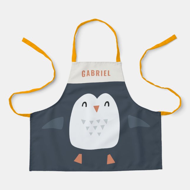 festliche, lustige niedliche Pinguin-personalisier Schürze (Vorderseite)