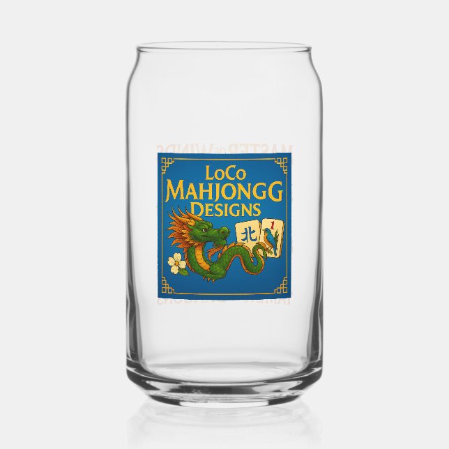 Festliche Mahjong-Pint-Gläser Dosenglas (Vorderseite)