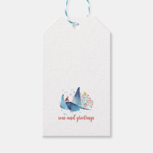 Festliche Manta Ray Seas und Grüße Geschenkanhänger