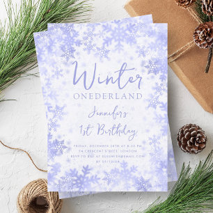 Festliche Marine Winter ONEDERLAND 1. Geburtstag Einladung