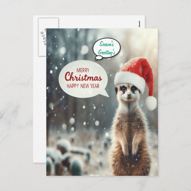 Festliche Meerkat Weihnachten (Vorne/Hinten)