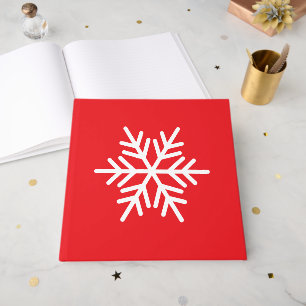 Festliche moderne nordische Schneeflocke am Weihna Gästebuch