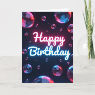 Festliche Neon-Schriftkarte Karte