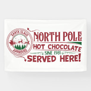Festliche Nordpol-Schokolade Banner