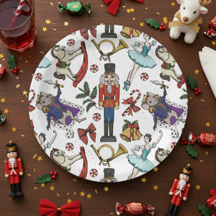 Festliche Nussknacker-Ballett-Weihnachts-Xmas-Part Pappteller