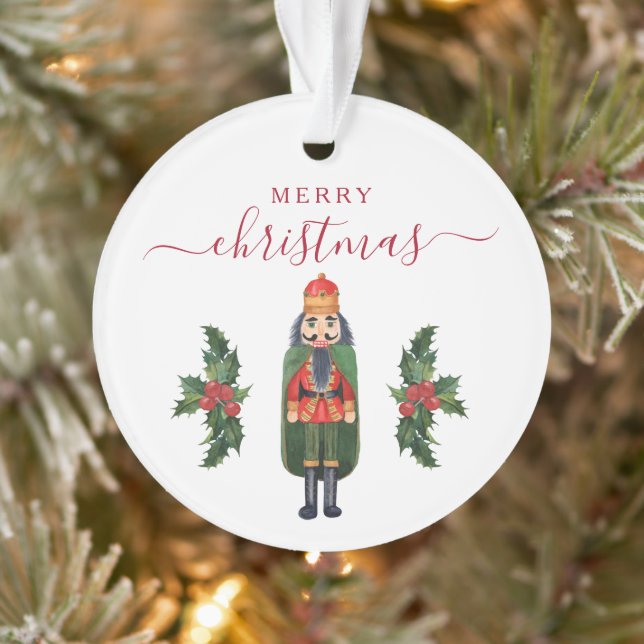 Festliche Nutcracker-Foto Weihnachten Ornament (Baum)