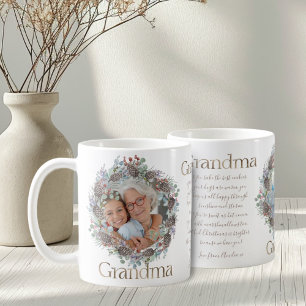 Festliche Oma Faux Gold & Foto Kaffeetasse