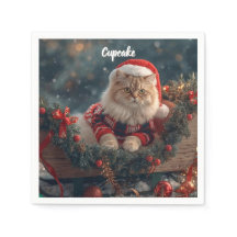 Festliche Persische Katze Weihnachten