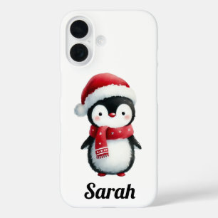 Festliche Pinguine im Holiday Cheer iPhone 16 Hülle