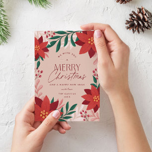 Festliche Poinsettia-Blume Weihnachten